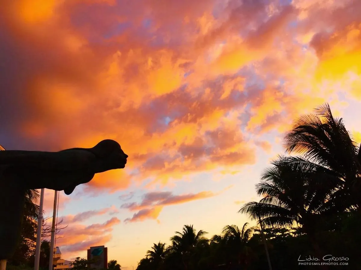 Brisas Shores 209 Beachfront Apartment With Terrace, Cancun Hotel Zone, 1 Bedroom